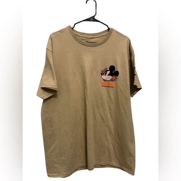 Disney Tan Mickey Mouse Graphic Tee - Picture 1 of 5
